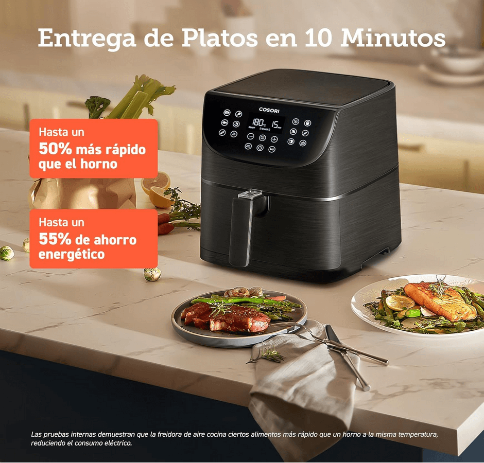 COSORI Freidora de Aire Duradera 5.5 L Air Fryer 1700W, Tecnología Rapid Air