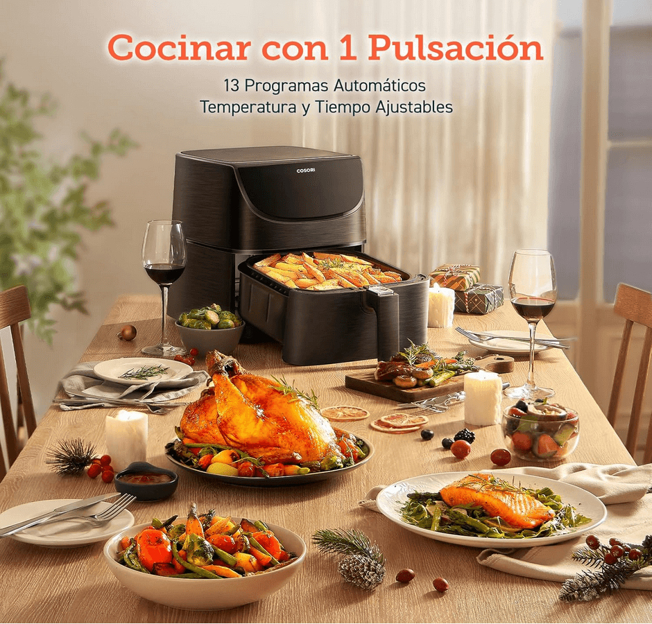 COSORI Freidora de Aire Duradera 5.5 L Air Fryer 1700W, Tecnología Rapid Air